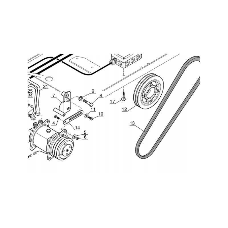 Manitou air conditioning belt 244237bis