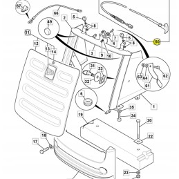 Hood opening cable jcb 3cx 4cx