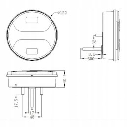 Colorful 3-function LED rear lamp 12 24v 32led