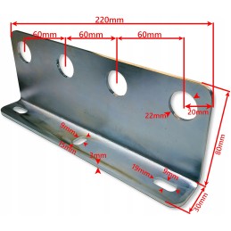 Mounting board for 4 euro socket quick connectors