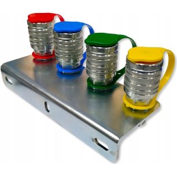 Mounting board for 4 euro socket quick connectors