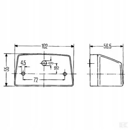 Hella license plate lighting lamp