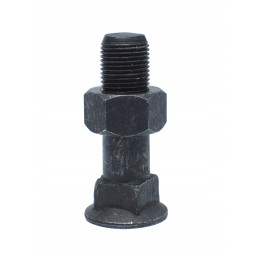 Screw fastening the slide of the JCB backhoe loader