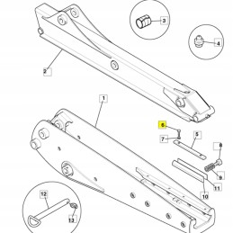Screw fastening the slide of the JCB backhoe loader