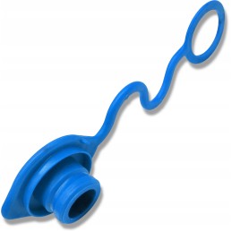 Plug, dust cover, euro socket, blue