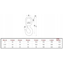 Swivel hook 2t hds crane tow truck crane class 8 certificate