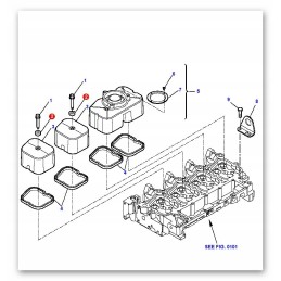 Komatsu pc240 valve cover bolt gasket 8