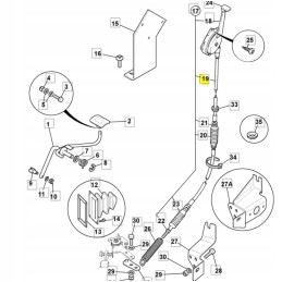 CVA throttle cable for JCB backhoe loader