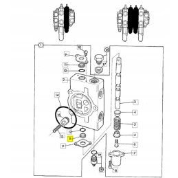 Distributor slide gasket jcb 25 606835 a