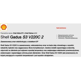 Shell gadus s3 v220 c2, the ropes are very durable