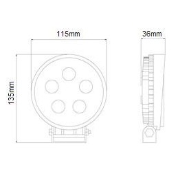 LED work lamp 15w cree 1100lm halogen light