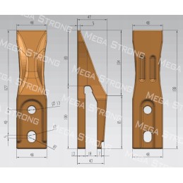 Mini excavator buckets 1000 3 mega strong hd