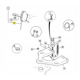 JCB backhoe loader arm lock cable