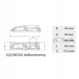 Mini excavator buckets 522 00102 1kg 40mm shark