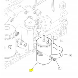 Fuel filter cva backhoe loader jcb 320 07394