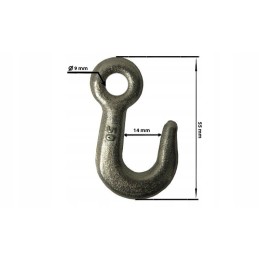Standard hook 5mm, galvanized, universal workshop