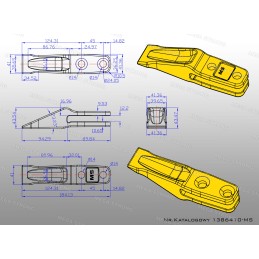 Mini excavator bucket teeth 1386410 mega strong hd