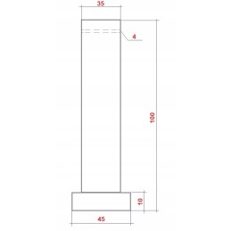 Actuator mounting pin, pin Ø 35, with cotter pin