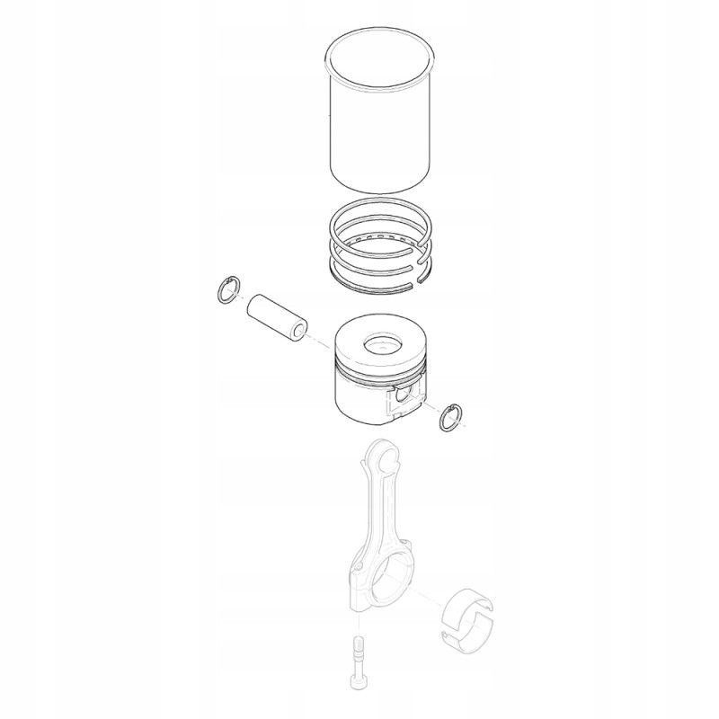 Hatz 01554530 complete piston and sleeve 1b20