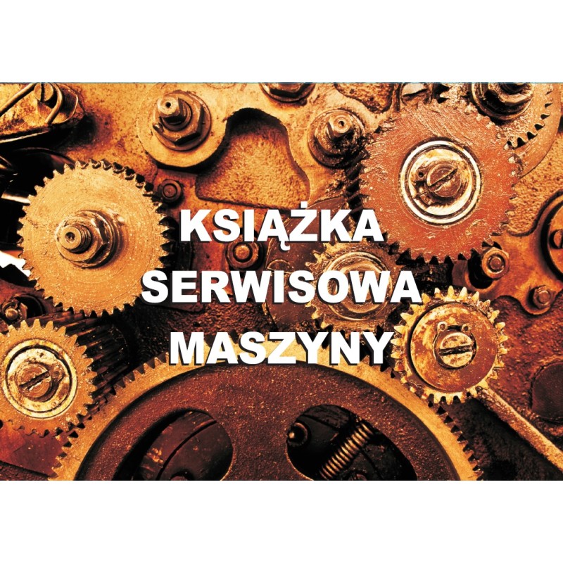 Machine service book, machine operation book