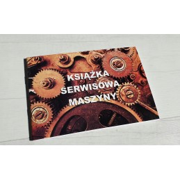 Machine service book, machine operation book