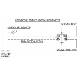 Digital hour meter LCD 10 28v veethree