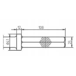 Chisel point point hex point 25x108 l min 450 mm