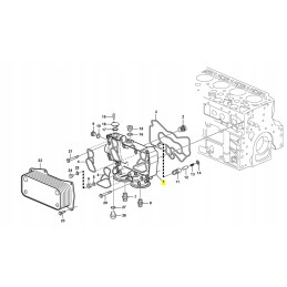 Oil cooler for Volvo backhoe loader