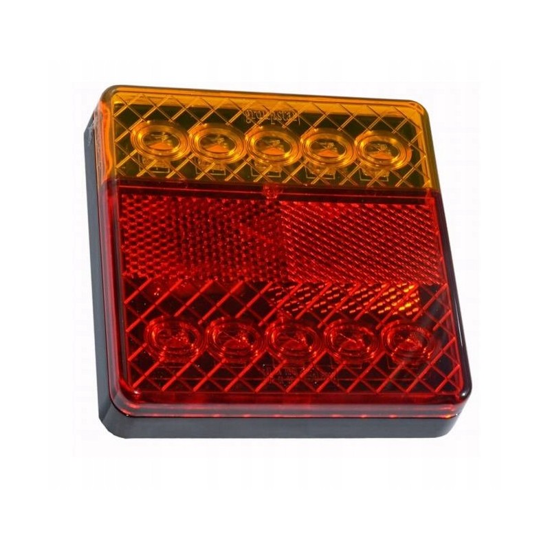 LED rear lamp, flat, 4 functions, 10 LEDs