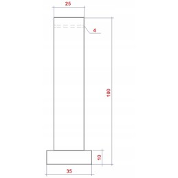Actuator mounting pin, pin 25 mm with cotter pin