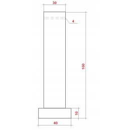 Actuator mounting pin, pin 30 mm with cotter pin