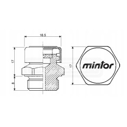 Membrane breather for gearbox thread 1 4