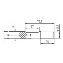 Dluto tip, hex cutter 19 fi 16 5x35 l400 mm