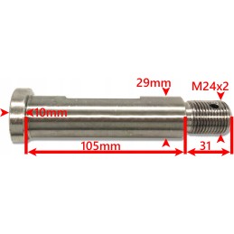 Drawbar pin 146x29 m24x2 trailer d 47