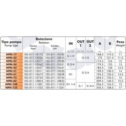 Hydraulic gear pump Binotto NPH 61 p