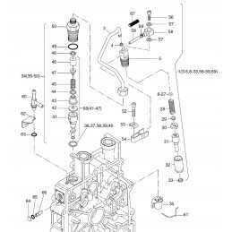 Hatz series 1b injection overflow pipe 05129000