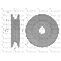 Alternator pulley ex230000ex c 330 expom apr