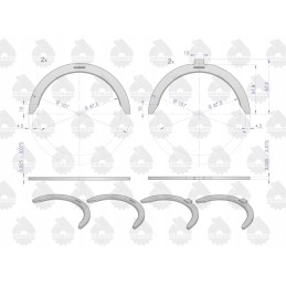 Set of half rings, first cut n 0 25 8000