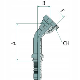 45 degree angle plug connector 1 4 x 3 16 inch bsp