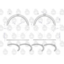 Set of half rings n 0 40 II cut 42013991 c