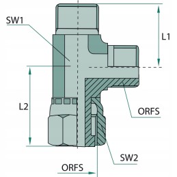 Adapter connector la 13 16 inch 16 orfs 630 bar