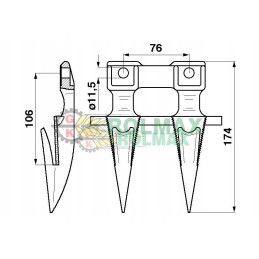 Massey Ferguson bayonet 609993m91