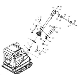 Wacker dpu bpu drawbar bellows clamp 0045109