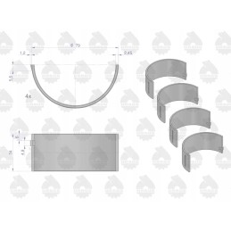 Set of connecting rod bearings n 1 00 iv grind 50