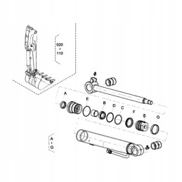 Kubota rg138 67800 kx41 3s bucket arm cylinder