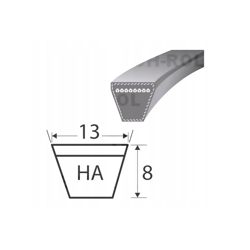 Yellow V-belt Ursus C 330 ha1250 Stomil Sanok