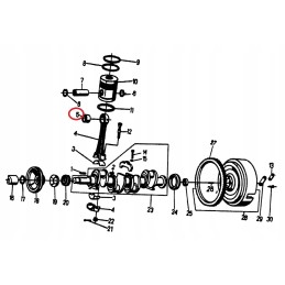 Connecting rod bush for Ursus C 360 Zetor brown