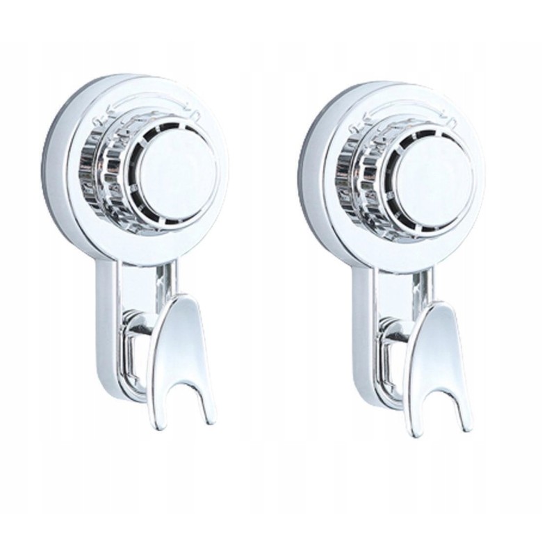 Bathroom hanger, swivel hooks with suction cup, 2 pcs