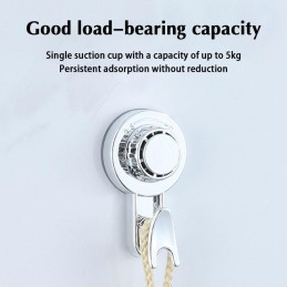 Bathroom hanger, swivel hooks with suction cup, 2 pcs