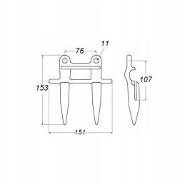 Double bayonet soya Claas 626279